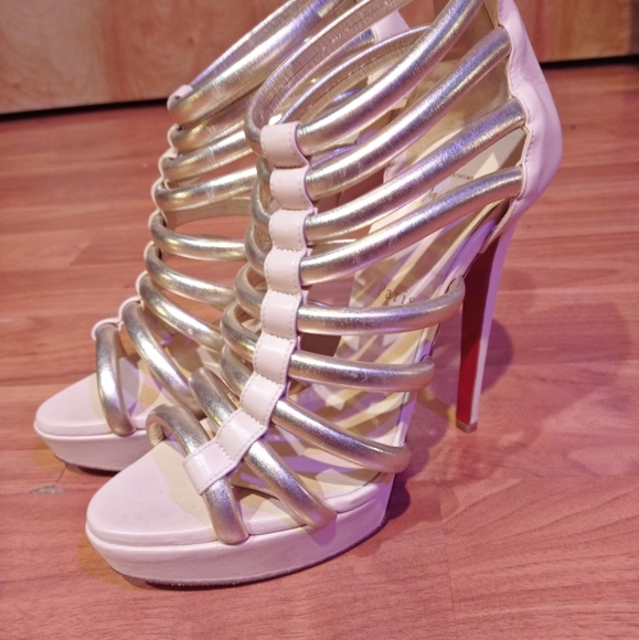 Christian Louboutin platform strappy heels 40.5 - Picture 2 of 7